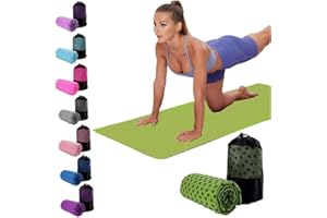 DZOZO Yoga Mat Towel Non Slip Hot Yoga Blanket Super Soft Sweat Absorbent Microfiber Mat Cloth with Mesh Bag