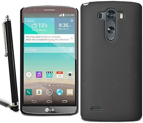 Stylish Slim Thin Hard Case Armour Cover For LG G4 + Screen Protector + Stylus (Black)