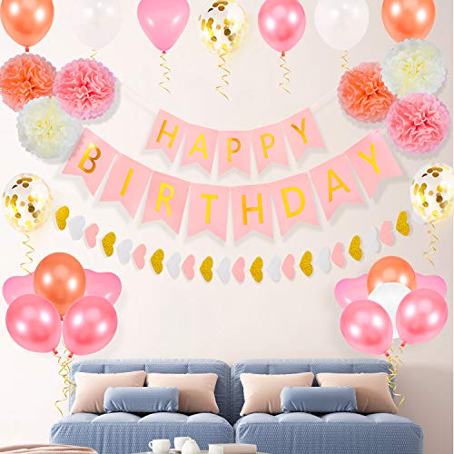 Livememory Kit de decoración de cumpleaños, 40 Unidades de Paquetes de Decoraciones de Fiesta