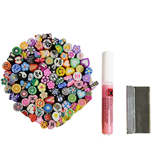 50 Fimo Cane Stick Rods 3D Nail Art Manicure Crafts- With Free Blade and Glue- by Kurtzy TM