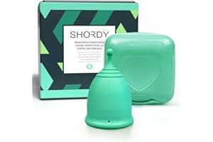 SHORDY Menstrual Cup, Single Pack (Small) with Box, Soft & Flexible, Menstruationstasse | Up to 12 Hours of Comfort, Eco-Friendly & Safer Alternative to Pads & Tampons (Green)