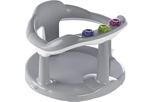 THERMOBABY - Anneau de bain pour Bébé AQUABABY - Gris Charme - De 7 à 16 mois - Fabriqué en France