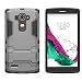 Produktbild Ougger Hülle für LG G4 Schale Tasche, Extreme Schutz Schon [Kickstand] Leicht Armor Hülle Schutz SchutzHülle Case Hart PC + Soft TPU Gummi Haut 2in1 Back Gear Rear Grau