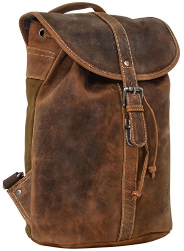 Preisvergleich Produktbild Rucksack Leder Gusti studio "Bennett" Lederrucksack Braun