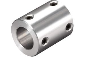 sourcing map 8mm à 12mm Alésage Coupleur Arbre Moteur Rigide Couplage Ensemble Vis L25XD20 Aluminium Alliage Accouplement Connecteur Accessoire