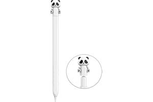 NIUTRENDZ Étui de protection pour Apple Pencil - Avec manches en silicone - Motif panda blanc - Apple Pencil 2ème génération
