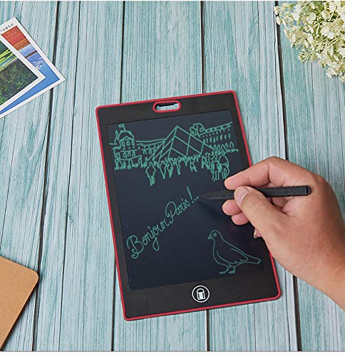 NXDRS LCD Writing Tablet, Digital Drawing Board Writing Doodle Pad 8.5 inch Paper-Free Handwriting Notepad Durable Paperless Writing Tool for Kids and Adults (Red)