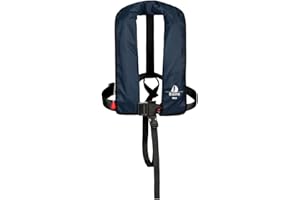 12skipper giubbotto di salvataggio automatico 165N con imbragatura, giubbotto salvagente, blu navy