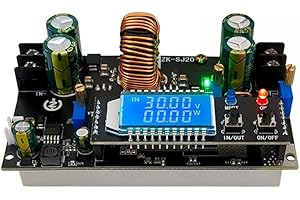 DONGKER Buck Boost Converter, ZK-SJ20 DC-DC 300W 20A MPPT Boost Buck Spannungswandler CVCC LCD Display Step UP Down Stromversorgungsmodul Solarladegerät
