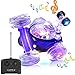 Produktbild Fernbedienung Auto, Spielzeugauto Überschlag Stunt Auto wiederaufladbar mit LED Licht und Dynamische Musik, Stunt Dumper Rennfahrzeug als Geschenk für Kinder (Blau)