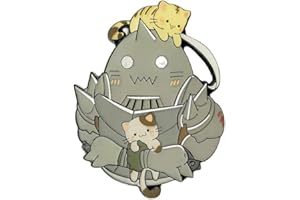 CHICHENGNIAN Anime Fullmetal Alchemist Alphonse Elric and Cat Cute Cartoon Enamel Pin Clothes Bag Hat Lapel Badge Brooch Pin Accessory for Backpacks Badges Hats Bags for Women Girls Kids Gift