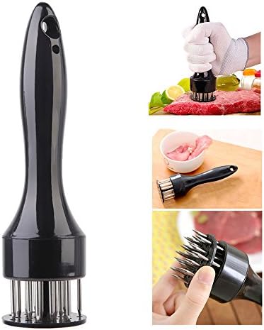 Meat Tenderizer Stainless Steel Needle, Professional Sharp Blade Tenderiser Kitchen Cooking Tool for Steak, Beef, Steak, Chicken, Pork and Veal