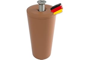 BAUHELD® Fermaporta per tapparelle, 40 mm, 8 pezzi, in plastica, prodotto in Germania, con viti, adatto per tapparelle, colore: marrone chiaro