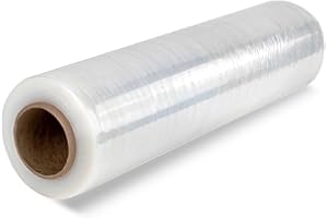 MAGAZZINI GM Pellicola per imballaggio, Film Estensibile, Pellicola Protettiva Imballaggi Traslochi, 23 micron 50cm x 200mt (Trasparente, 1)