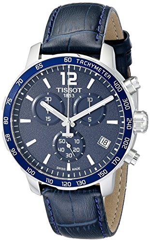 Tissot Men's 42mm Blue Synthetic Leather Band Steel Case S. Sapphire Quartz Watch T0954171604700