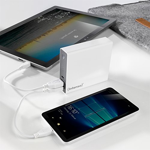 Intenso 7333542 Powerbank ST13000 Soft Touch externes Ladegerät (13000mAh) für Smartphone/Tablet PC/MP3 Player/Digitalkamera weiß - 3