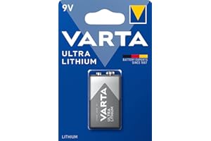 VARTA Lithium 9V Block 6LR61 Batteries (1-pack) - ideal for digital cameras, toys, GPS devices, sporting and outdoor applications