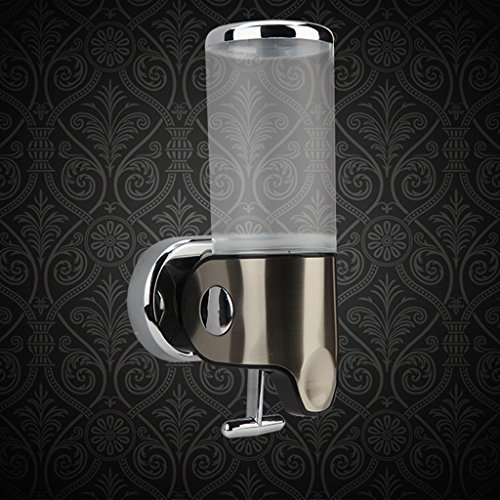 MagiDeal Seifenspender zur Wandmontage – Wandseifenspender für Reinigungsmittel – Wand-Spender für Flüssigseife – Klar, 500ml - 3
