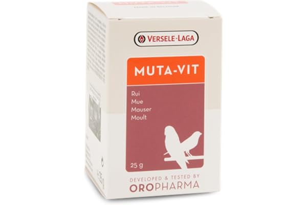 Versele-Laga Oropharma Muta-VIT | 25 g | Complément multivitaminé pour Oiseaux en Poudre | pour Soutenir la mue | Mélange de vitamines, acides aminés et Oligo-éléments