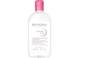 BIODERMA Créaline H2O - Das Original Mizellenwasser, Reinigung und Make-up-Entfernung - entfernt Make-up, Pollen und Verschmutzungsrückstände - empfindliche Haut - 500 Ml-Flasche