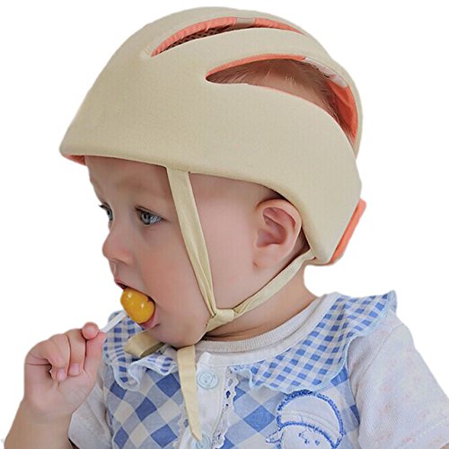 ABUSA Infant Baby Toddler Safety Helmet Kids Head Protection Hat for Biking Walking Crawling - Beige