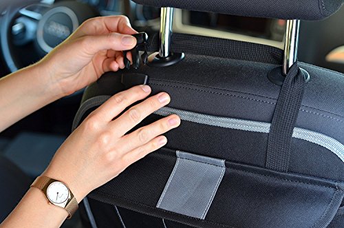 Auto-Rückenlehnenschutz (2 Stück) Sitz Organizer | Auto-Organisator Kinder | Auto-Organizer mit iPad / Tablet-Fach, 2er Set – Rücksitz-Schoner von Globeproof® - 5