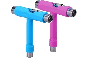 GOODGDN Kit Skate Tout-en-Un, T Tool Skateboard, Outil Trottinette, Outil de Skate Multifonction Portable en T avec clé Allen de Type T