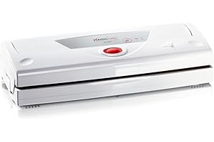 Magic Vac, Alice, Macchina Sottovuoto Alimenti Multifunzione, Ideale per Sacchetti Sottovuoto e Contenitori, con Doppio Filtro e Kit Sottovuoto Alimenti, Tecnologia Brevettata, Made in Italy, Bianca