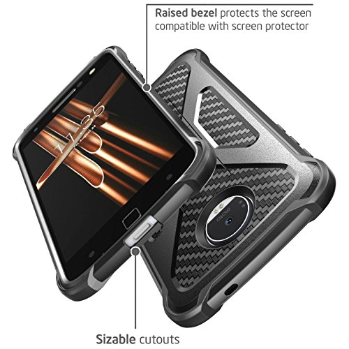 i-Blason Carcasa para Motorola Moto Z Moto Z Droid  Lanzamiento en 2016   Funda Serie Transformer con Soporte  Robusto  y Clip de sujeci  n para cintur  n Giratorio  Negro 