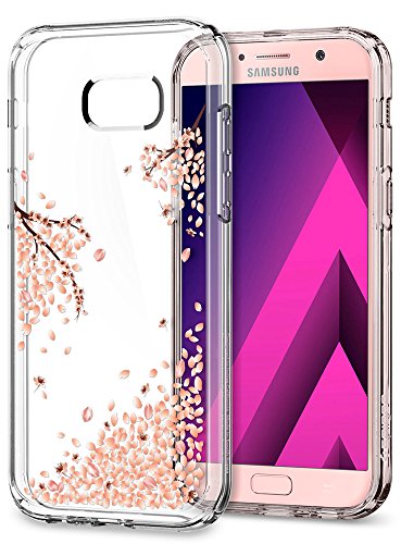 Spigen Carcasa Samsung Galaxy A5 2017  con Dise  o de Flores y Cristal Transparente