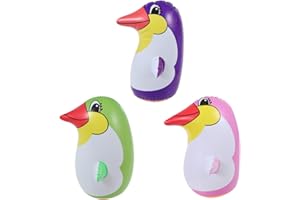 TOYANDONA 3 stücke Aufblasbare Pinguin Spielzeug Weichen Tumbler Aufblasbare Spielzeug Party Zubehör Für Kinder Indoor Spielen-22 cm (Zufällige Farbe)