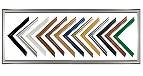 Biggy Kunststoff Bilderrahmen 36x100 cm 100x36 cm Farbwahl: hier Silber mit Acrylglas