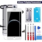 AUSTAUSCH：Ersetzen oder reparieren Sie alte, kaputte, nicht reagierende, rissige, tote Pixel, Streifen, zerkratzte usw. Defektanzeigen für das iPhone 7. Alle erforderlichen Reparatursätze sind beigefügt.
