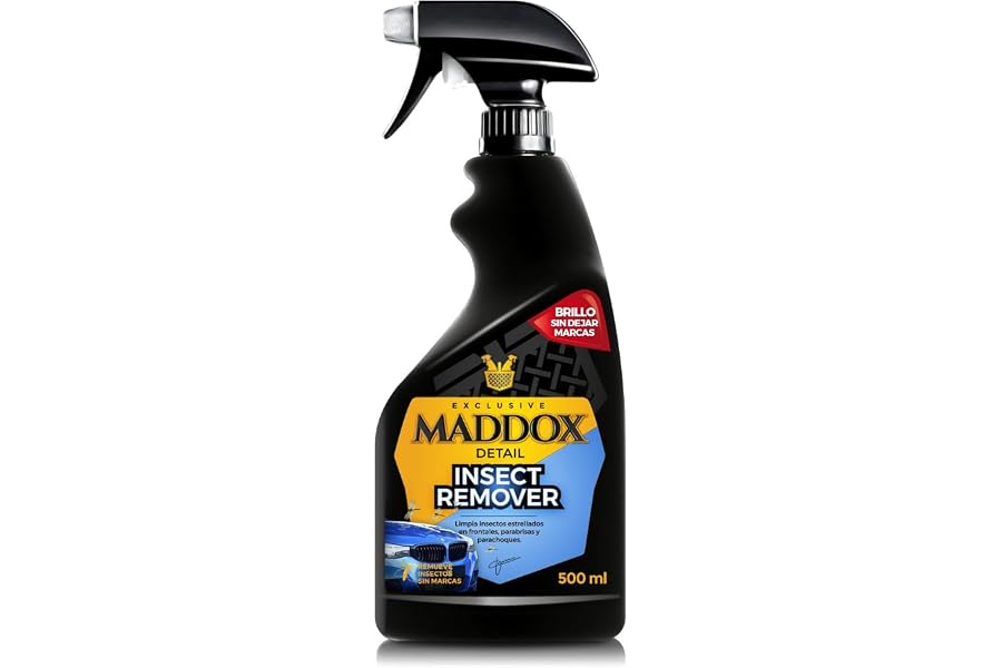 Maddox Detail - Quitainsectos Coche | Elimina Mosquitos e Insectos Incrustados sin Frotar | Limpia Mosquitos Coche y Manchas 