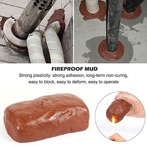 Preisvergleich Produktbild Luckyx Versiegeln Sie Stark Klebende Versiegelungsmittel-Schlammreparaturp... Feuerfesten Schlamm, Hochtemperaturbeständiges Flexibles, Flammhemmendes Kabel-Brandschutzmaterial