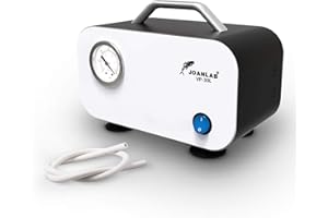 JOANLAB Pompa di filtrazione a vuoto da laboratorio Pompa a membrana a vuoto senza olio con tubo di gomma (30L/min)