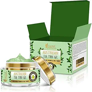 Oriental Botanics Australian Tea Tree Gel Cream, 50ml | Day Cream, Night Cream, For Acne Prone & Oily Skin, No SLS and Paraben