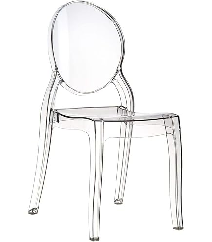 Sedia Epoque Regina In Policarbonato Trasparente Con Braccioli - Design Moderno E Resistente - 3
