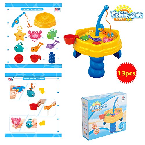 HOMCOM 13pcs Fishing Game Set Kids Baby Children Education Toy Reflex Training Sand and Water Table Beach Toy reviews HOMCOM 13pcs Fishing Game Set Kids Baby Children Education Toy Reflex Training Sand and Water Table Beach Toy
