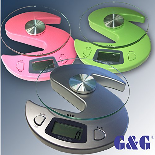 G&G KS-Pink inkl.Schüssel 6000g/1g Küchenwaage Briefwaage Tischwaage Digitalwaage Scale - 4