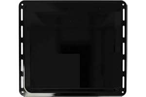 ICQN 42,2 x 37 cm set di teglie e griglie | Leccarda smaltata profonda 3 cm e griglia del forno cromata per forno e fornelli | Resistente ai graffi e inossidabile | 422x370x30mm