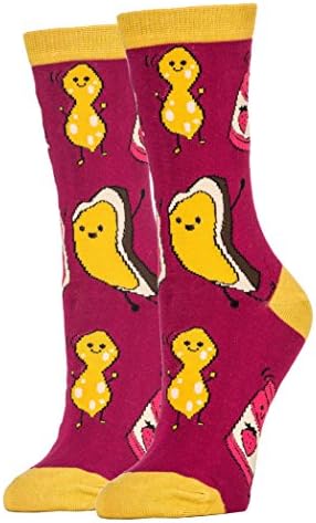 Oooh Yeah Women's Luxury Combed Cotton Crew Socks Funny Christmas-Peanut Butter Jams