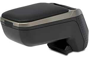 Armster Rati Accoudoir spécifique Noir/Gris 2 pour Citroën C3 (2017-). avec Compartiment de Rangement et Pliable.