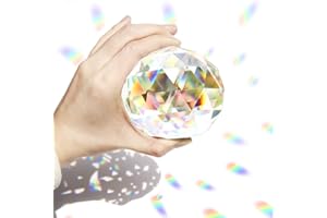 HEY_YOU 8cm Clear Cut Crystal Suncatcher Ball Prisms Glass Sphere Faceted Gazing Ball Window Rainbow Maker Crystals for Home Décor, Christmas, Wedding, Sun Catchers