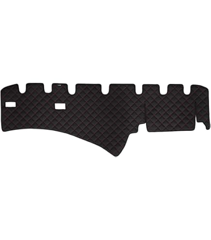 Set 4 Pezzi Pannelli Porta E Tappetino Cruscotto In Ecopelle Nera Per Scania R P G (2010-2016)