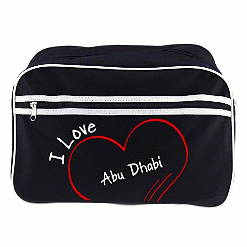 Preisvergleich Produktbild Retrotasche Modern I Love Abu Dhabi schwarz