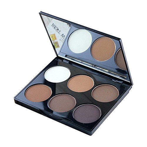 Ucanbe Cosmetics 6 Colour Contour and Highlighting Powder Foundation Palette / Contouring Makeup Kit with Mirror,#2, #2