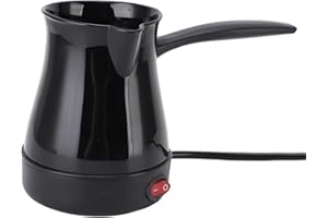 lvifloae Caffettiere elettrico Turco Caffettiere Arabo Caffetteria Greek Caffette Abs Acciaio in acciaio inossidabile Caffettiera (Nero)