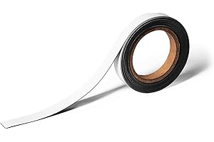 Durable 170702 Cinta de marcar magnética, 5m x 20mm, puede ser cortada a cualquier tamaño, blanca