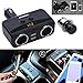 Produktbild Zigarettenanzünder Splitter Adapter 12 V/24 V Kfz Zigarettenanzünder Dual 2 USB für iPhone iPad, Samsung, GPS, Dashcam, Radar Detektor und mehr Schwarz